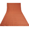 Sanskriti Vintage Rusty Orange Sarees Blend Silk Hand-Woven Sari Craft Sustainable Fabric
