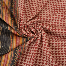 Load image into Gallery viewer, Sanskriti Vintage Multicolor Sarees Pure Silk Hand Beaded Kantha Sari Fabric
