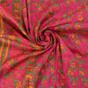 Sanskriti Vintage Pink Indian Sarees 100% Pure Silk Woven Sari 5 Yard Sustainable Fabric