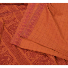 Load image into Gallery viewer, Sanskriti Vintage Orange Sarees Blend Silk Baluchari Woven Premium Sari Fabric
