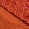 Sanskriti Vintage Orange Sarees Blend Silk Baluchari Woven Premium Sari Sustainable Fabric