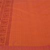 Sanskriti Vintage Orange Sarees Blend Silk Baluchari Woven Premium Sari Sustainable Fabric