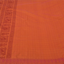 Load image into Gallery viewer, Sanskriti Vintage Orange Sarees Blend Silk Baluchari Woven Premium Sari Fabric
