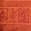Sanskriti Vintage Orange Sarees Blend Silk Baluchari Woven Premium Sari Sustainable Fabric