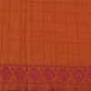 Sanskriti Vintage Orange Sarees Blend Silk Baluchari Woven Premium Sari Sustainable Fabric