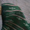 Sanskriti Vintage Green Sarees Pure Silk Hand-Woven Tant Premium Sari Sustainable Fabric