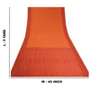 Sanskriti Vintage Orange Sarees Blend Silk Woven Premium Sari Craft 5 YD Sustainable Fabric