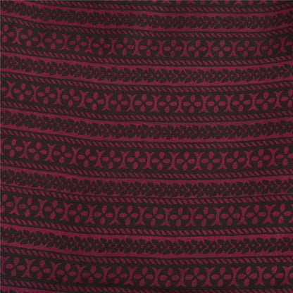 Sanskriti Vintage Purple/Brown Indian Sarees 100% Pure Silk Woven Sari Sustainable Fabric