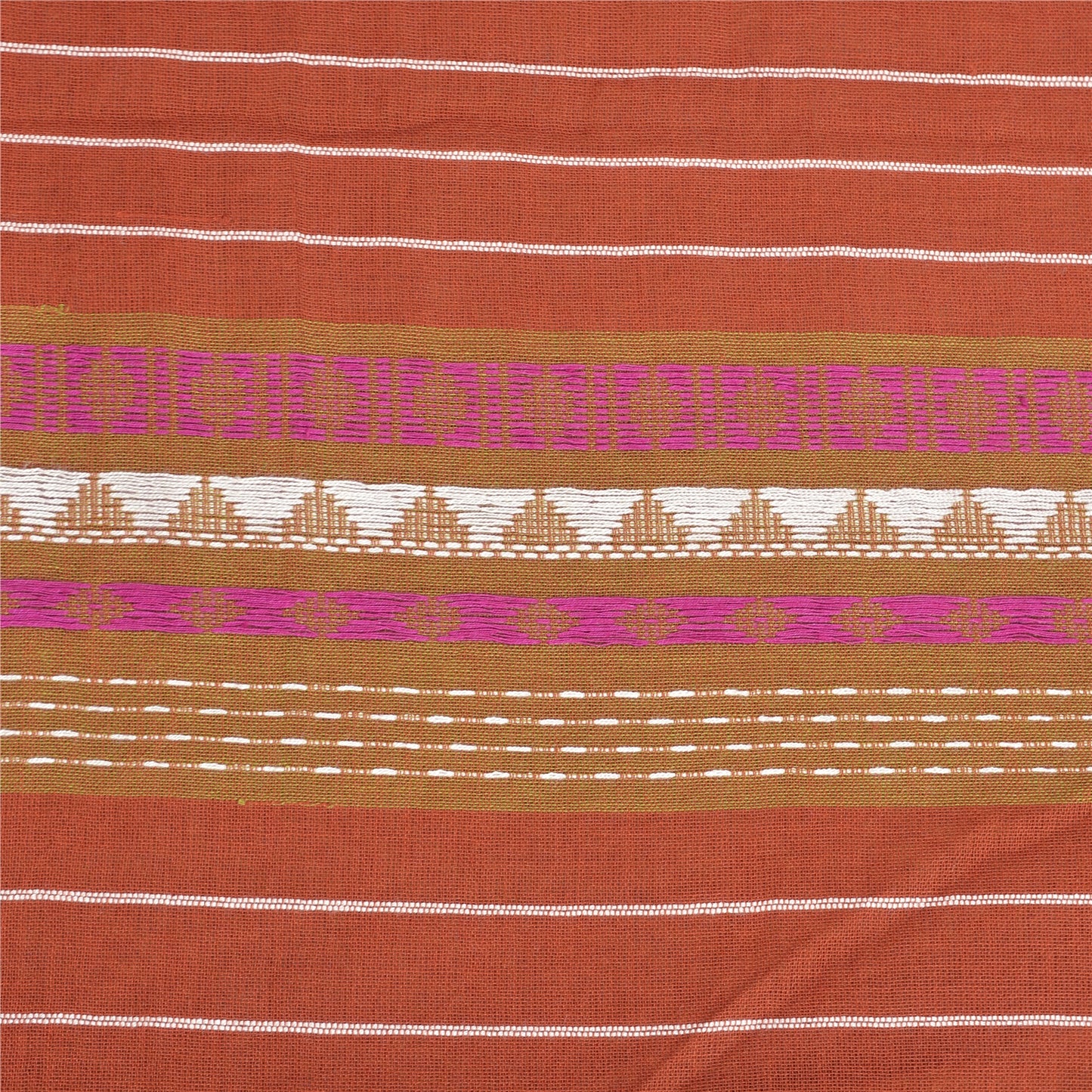 Sanskriti Vintage Heena-Green Sarees Blend Silk Hand-Woven Begumpuri Sari Sustainable Fabric