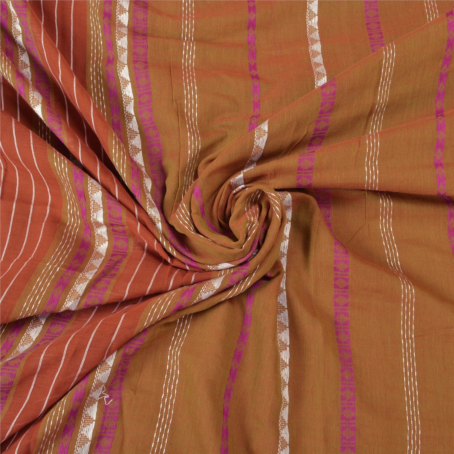 Sanskriti Vintage Heena-Green Sarees Blend Silk Hand-Woven Begumpuri Sari Sustainable Fabric