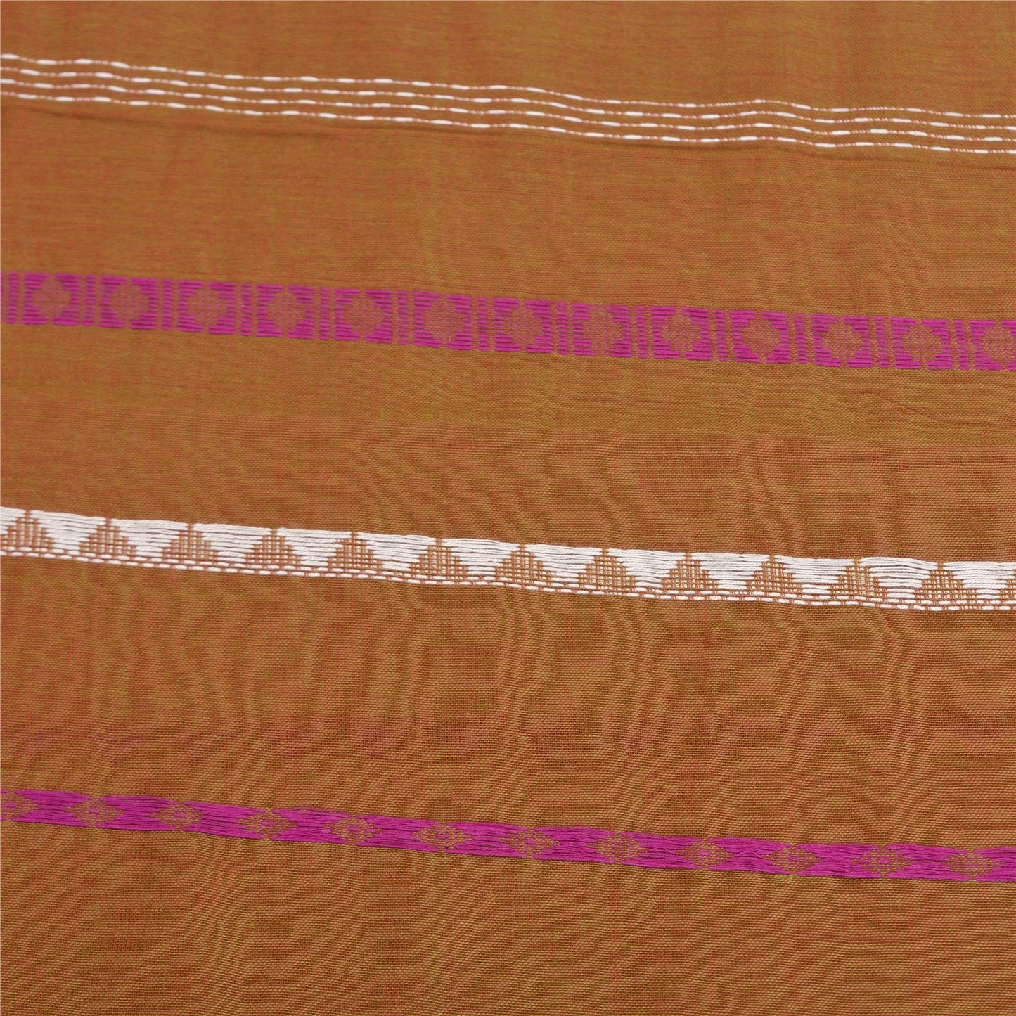 Sanskriti Vintage Heena-Green Sarees Blend Silk Hand-Woven Begumpuri Sari Sustainable Fabric