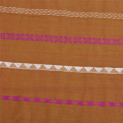 Sanskriti Vintage Heena-Green Sarees Blend Silk Hand-Woven Begumpuri Sari Sustainable Fabric