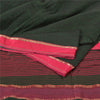 Sanskriti Vintage Green/Pink Sarees Pure Cotton Hand-Block Printed Sari Sustainable Fabric