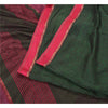 Sanskriti Vintage Green/Pink Sarees Pure Cotton Hand-Block Printed Sari Sustainable Fabric