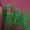 Sanskriti Vintage Purple/Green Sarees 100% Pure Silk Woven Premium Sari Sustainable Fabric