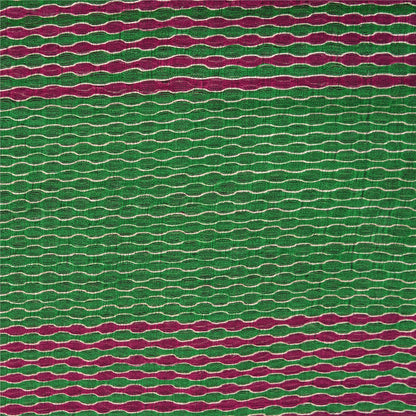 Sanskriti Vintage Purple/Green Sarees 100% Pure Silk Woven Premium Sari Sustainable Fabric