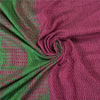 Sanskriti Vintage Purple/Green Sarees 100% Pure Silk Woven Premium Sari Sustainable Fabric