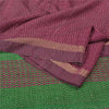 Sanskriti Vintage Purple/Green Sarees 100% Pure Silk Woven Premium Sari Sustainable Fabric
