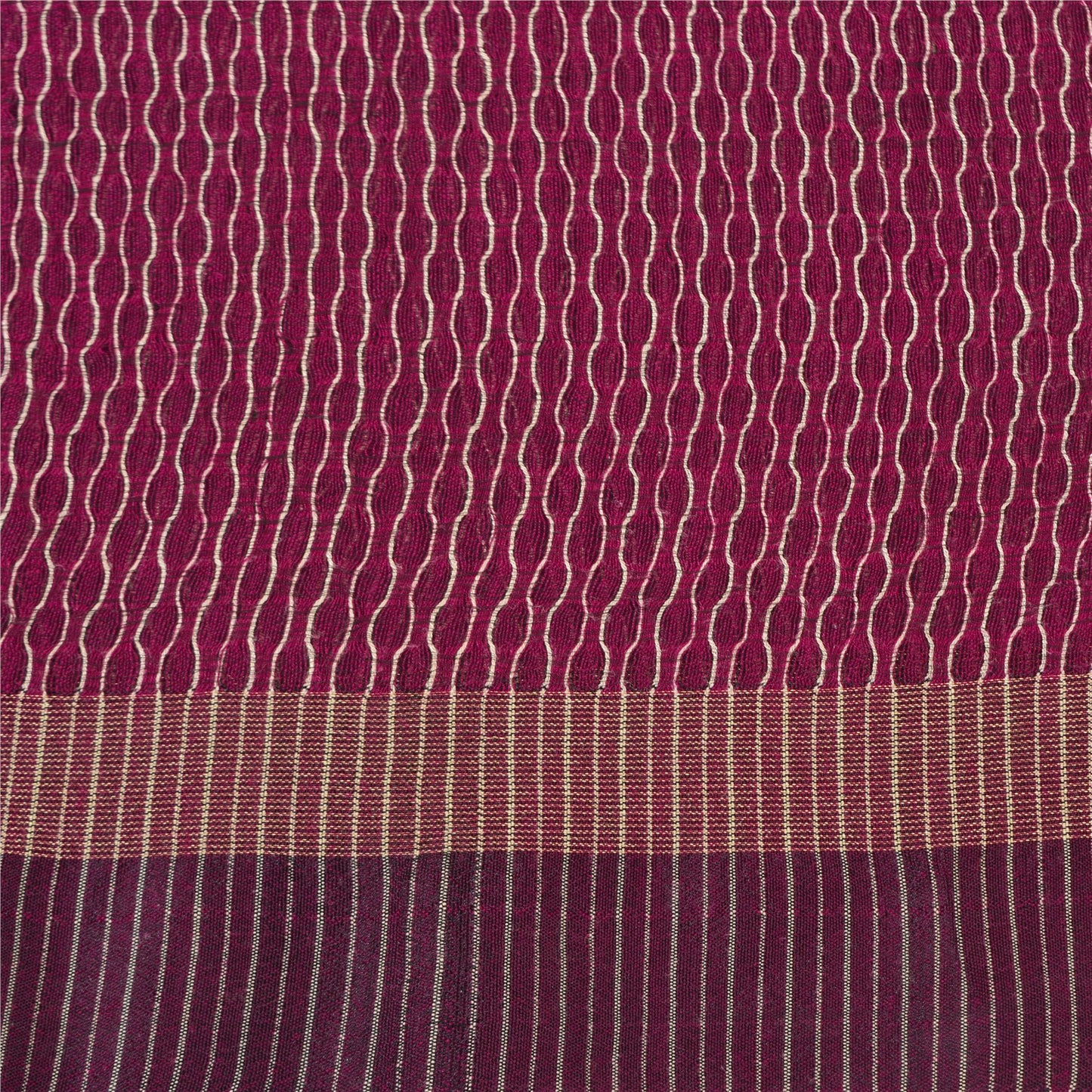 Sanskriti Vintage Purple/Green Sarees 100% Pure Silk Woven Premium Sari Sustainable Fabric