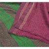 Sanskriti Vintage Purple/Green Sarees 100% Pure Silk Woven Premium Sari Sustainable Fabric