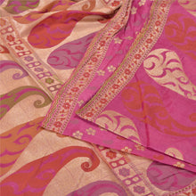 Load image into Gallery viewer, Sanskriti Vintage Pink Indian Sarees 100% Pure Silk Woven Sari 5 YD Craft Fabric
