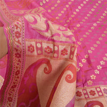 Load image into Gallery viewer, Sanskriti Vintage Pink Indian Sarees 100% Pure Silk Woven Sari 5 YD Craft Fabric
