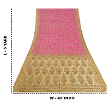 Load image into Gallery viewer, Sanskriti Vintage Pink/Ivory Sarees 100% Pure Silk Woven Premium Sari Fabric
