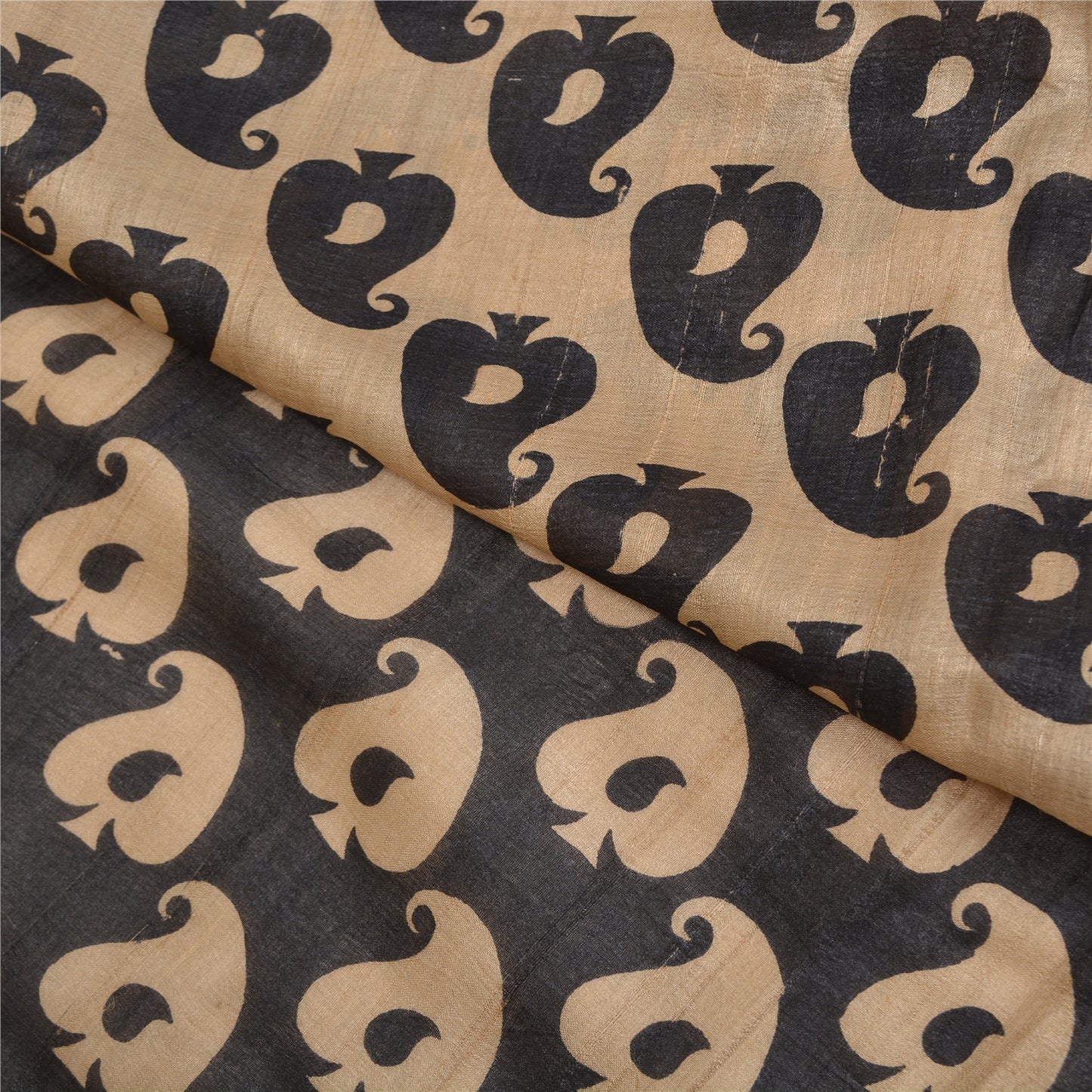 Sanskriti Vintage Brown Indian Sarees Pure Silk Embroidered Sari Craft Sustainable Fabric