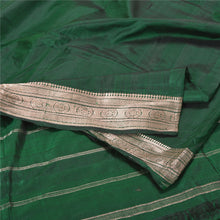 Load image into Gallery viewer, Sanskriti Vintage Green Sarees Pure Silk Woven Brocade/Banarasi Zari Sari Fabric
