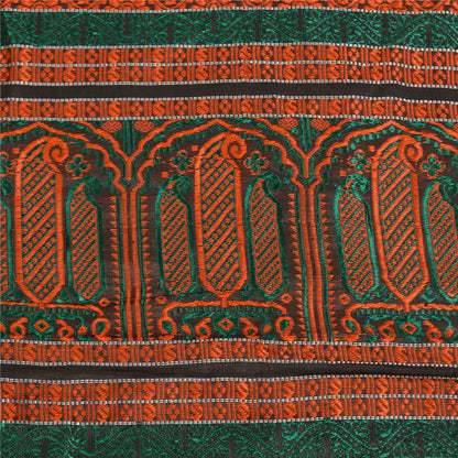 Sanskriti Vintage Black Indian Sarees Cotton Silk Woven Premium Sari Sustainable Fabric