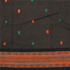 Sanskriti Vintage Black Indian Sarees Cotton Silk Woven Premium Sari Sustainable Fabric