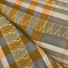 Load image into Gallery viewer, Sanskriti Vintage Grey Indian Sarees 100% Pure Silk Woven Premium Sari Fabric
