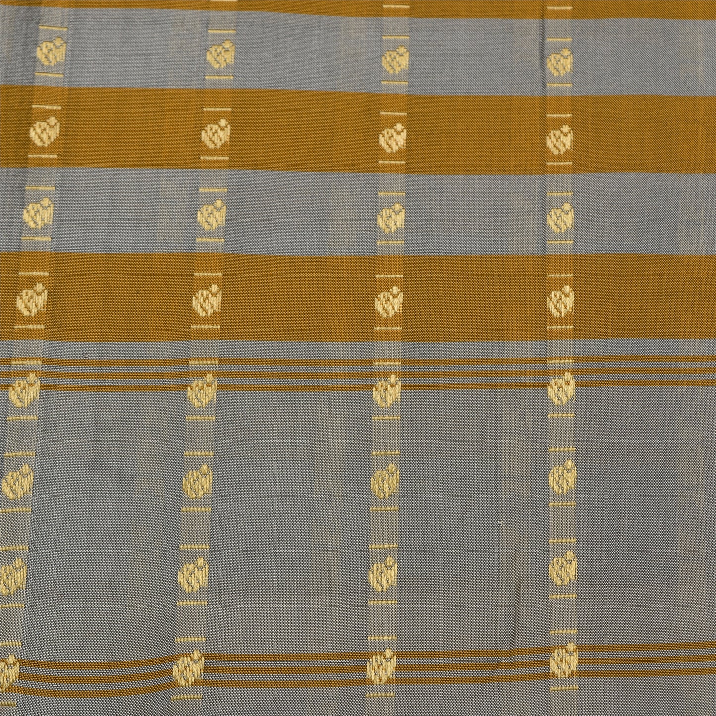 Sanskriti Vintage Grey Indian Sarees 100% Pure Silk Woven Premium Sari Sustainable Fabric