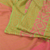 Sanskriti Vintage Pink/Green Sarees 100% Pure Silk Woven Premium Sari Sustainable Fabric