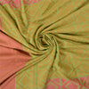 Sanskriti Vintage Pink/Green Sarees 100% Pure Silk Woven Premium Sari Sustainable Fabric