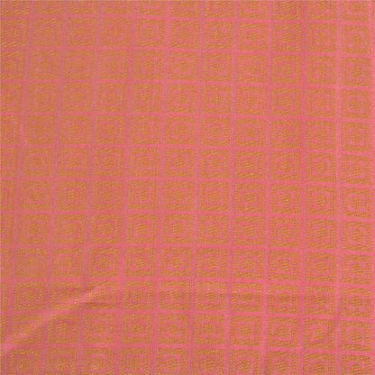 Sanskriti Vintage Pink/Green Sarees 100% Pure Silk Woven Premium Sari Sustainable Fabric