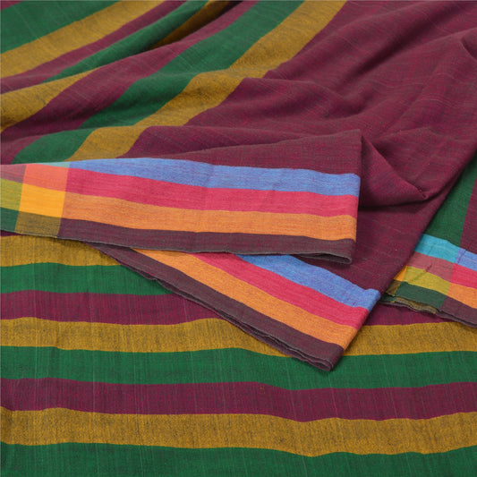 Санскритские винтажные разноцветные сари 100% чистый хлопок тканый премиальный сари устойчивая ткань