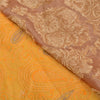 Sanskriti Vintage Yellow Indian Sarees 100% Pure Silk Woven Sari 5 YD Sustainable Fabric