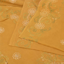 Load image into Gallery viewer, Sanskriti Vintage Green Sarees Cotton Hand Embroidered Chikankari Sari Fabric
