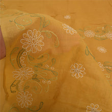 Load image into Gallery viewer, Sanskriti Vintage Green Sarees Cotton Hand Embroidered Chikankari Sari Fabric
