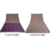 Sanskriti Vintage Purple/Brown Sarees Blend Silk Printed Premium Sari Sustainable Fabric