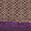 Sanskriti Vintage Purple/Brown Sarees Blend Silk Printed Premium Sari Sustainable Fabric