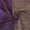 Sanskriti Vintage Purple/Brown Sarees Blend Silk Printed Premium Sari Sustainable Fabric