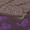Sanskriti Vintage Purple/Brown Sarees Blend Silk Printed Premium Sari Sustainable Fabric