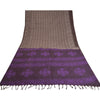 Sanskriti Vintage Purple/Brown Sarees Blend Silk Printed Premium Sari Sustainable Fabric