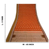 Sanskriti Vintage Orange/Brown Sarees 100% Pure Cotton Woven Premium Sari Sustainable Fabric