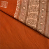 Sanskriti Vintage Orange/Brown Sarees 100% Pure Cotton Woven Premium Sari Sustainable Fabric