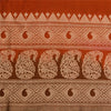 Sanskriti Vintage Orange/Brown Sarees 100% Pure Cotton Woven Premium Sari Sustainable Fabric