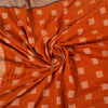 Sanskriti Vintage Orange/Brown Sarees 100% Pure Cotton Woven Premium Sari Sustainable Fabric