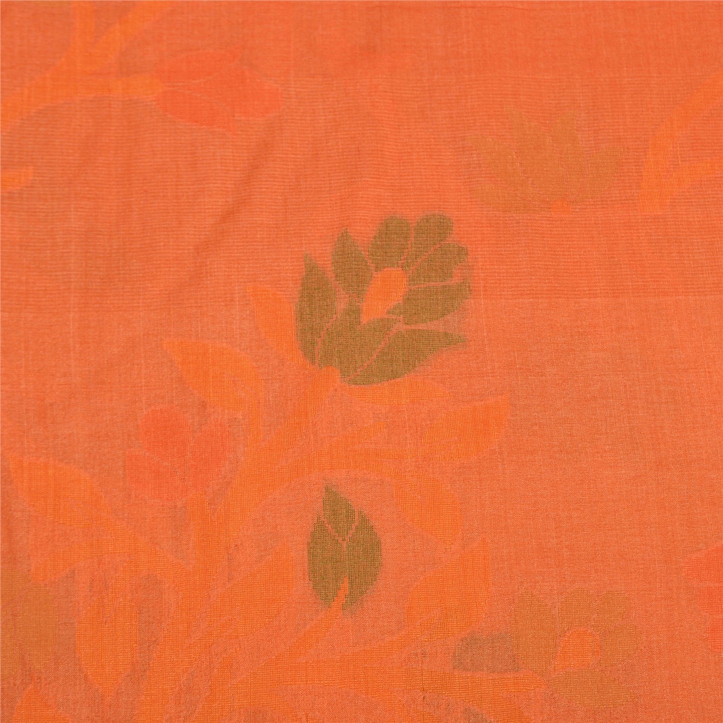 Санскритские винтажные шафрановые индийские сари 100% чистый шелк тканое сари 5 ярдов устойчивая ткань